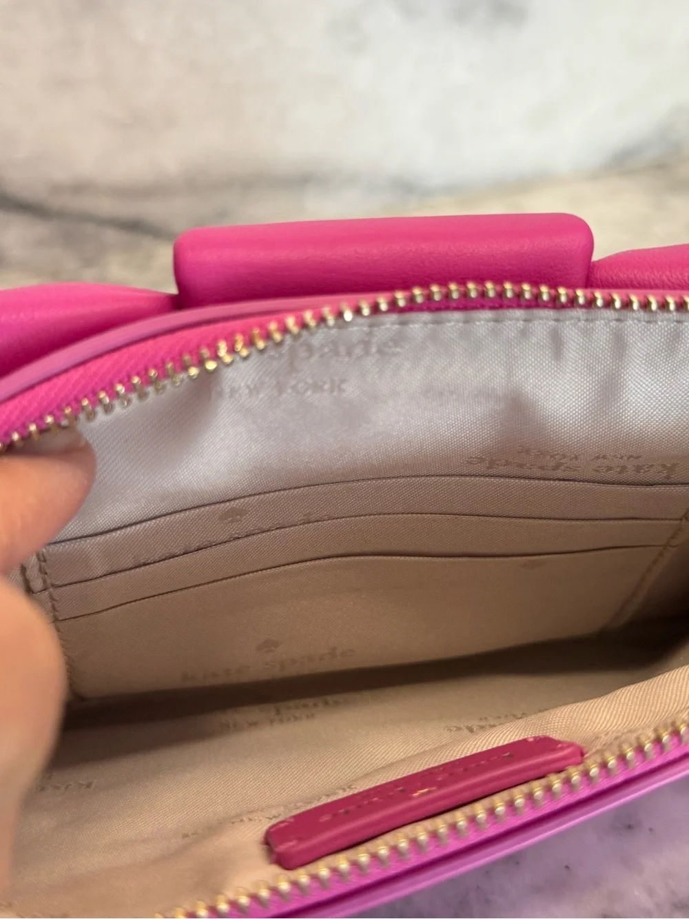 kate spade Pink Bow-Front Wristlet Clutch